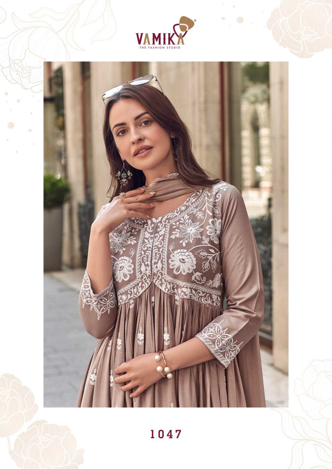 Rayon  Embroidery Anarkali Suit